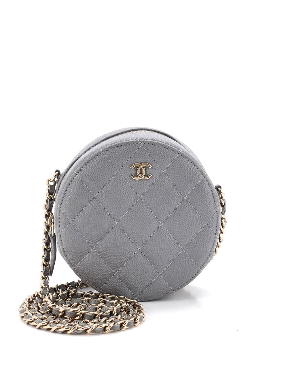 Chanel Round Clutch With Chain Quilted #350883C30B